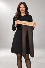 Sheer-Look Tights — Plain Leg Finish — detail view