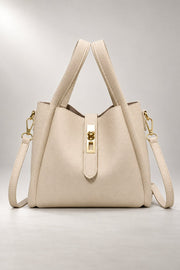 Everyday Tote Bag — Structured Shape & Crossbody Strap — Cream studio view