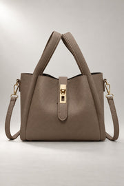 Everyday Tote Bag — Structured Shape & Crossbody Strap — Gray studio view