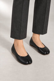 Lunari Ballet Flats — Distinctive Split-Toe Design — detail view in our studio